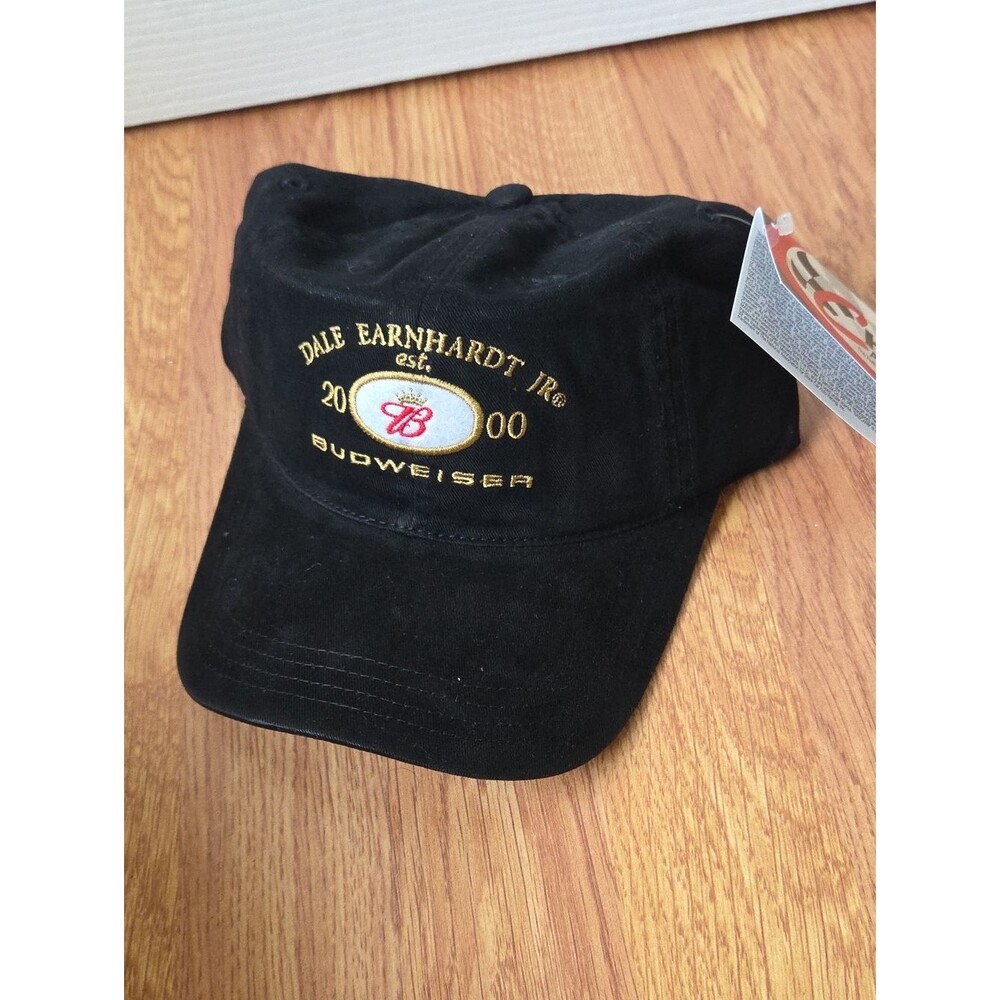 Dale Jr Budweiser Hat Y2K Vintage NASCAR Caps Black Dale Earnhardt Jr EST 2000